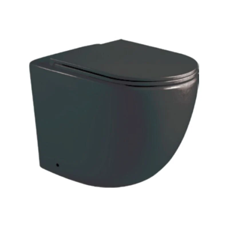 Wand-WC Komplett-Set GENOVA schwarz, mit Vorwandelement und Betätigungsplatte