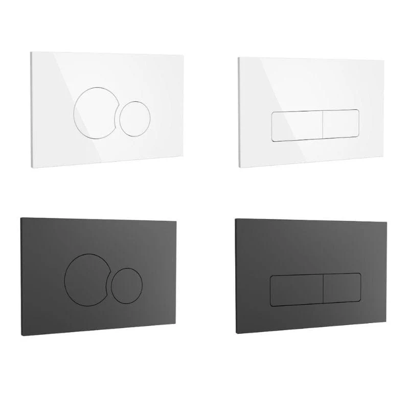 Wand-WC Komplett-Set GENOVA schwarz, mit Vorwandelement und Betätigungsplatte
