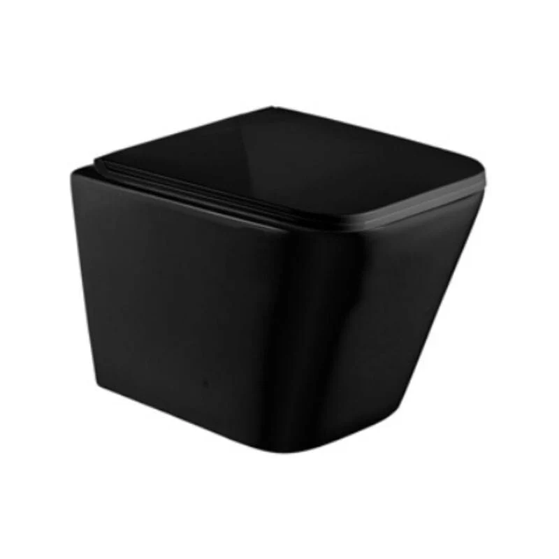 Wand-WC PISA Komplett-Set schwarz, mit Vorwandelement und Betätigungsplatte