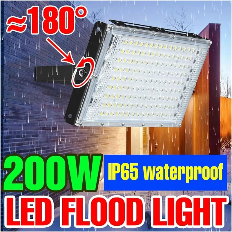 Tough Build Led Floodlight Wall Mount Security Light Ip65 Waterproof Outdoor Spotlight Bulb Lights Up The Block Shock Resistant High Lumens 200W Warm Or Cool White For Yard