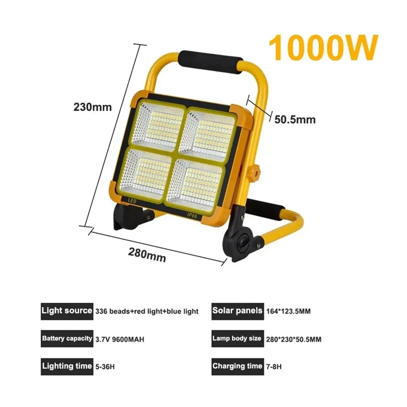 Kick Your Yard Into Overdrive With This Portable Solar Flood Light Featuring A Rechargeable Battery For Zero Cord Hassle And Badass Off Grid Illumination That Powers Up Brightly Every Sunset