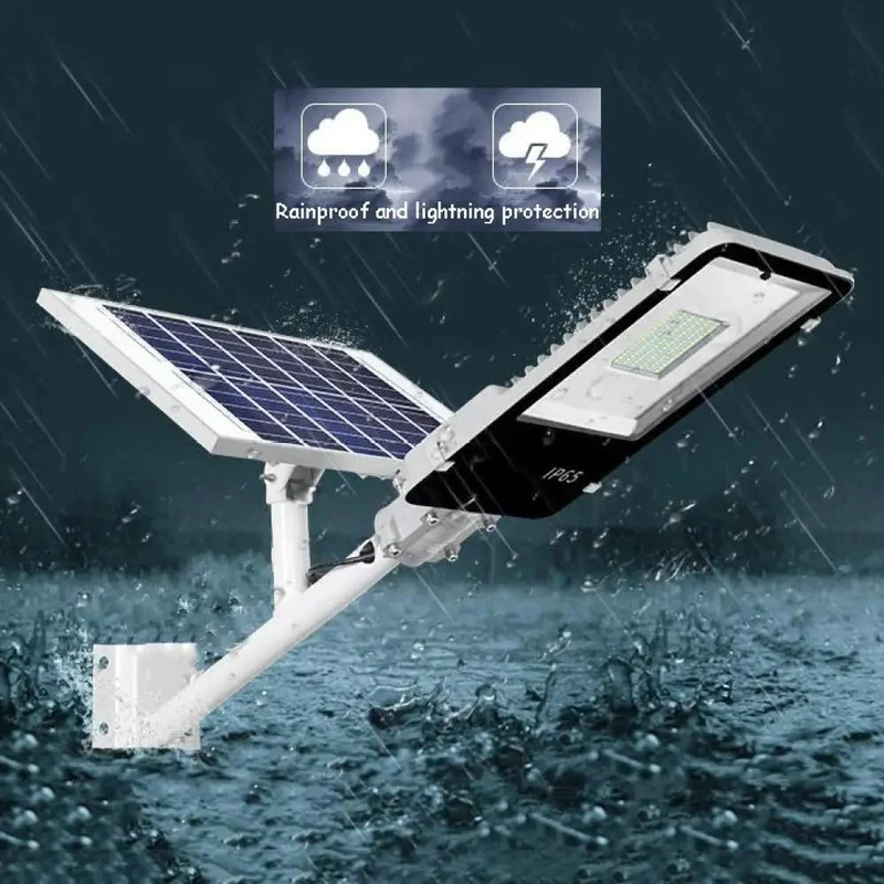 Top Notch 30W Solar Street Light Packing 1800 Lumen Killer Glow And Badass IP65 Waterproof Aluminum Body With Slick Remote Control And Automatic Motion Tracking Mode For Outdoor Setup