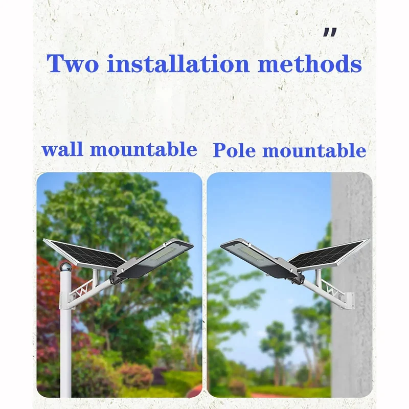 Badass Waterproof Solar Street Lights With Radar Motion Sensor And Handheld Tuning For Outdoor Garden Yards Smart Remote Mode Kickin Led Flood Illumination Hefty Build Quality