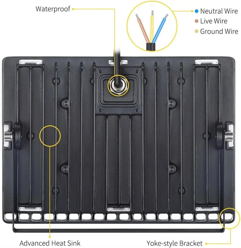 Heavy Duty Led Flood Light Generating 8000 Lumens With IP65 Waterproof Build For Dependable Outdoor Security Spotlights That Slash Power Bills And Cast A Rich Warm White Beam Around The Property