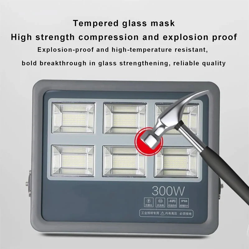 Heavy Duty Outdoor LED Flood Light With 120 Degree Wide Beam And Ip66 Weather Sealed Design Meant For Yards Garages And Work Areas 100W To 300W Choices Deliver Rock Solid Visibility