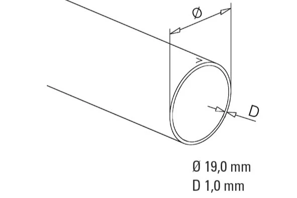 Badreling-Set 100 cm – V2A Edelstahl Ø 19 mm, komplett