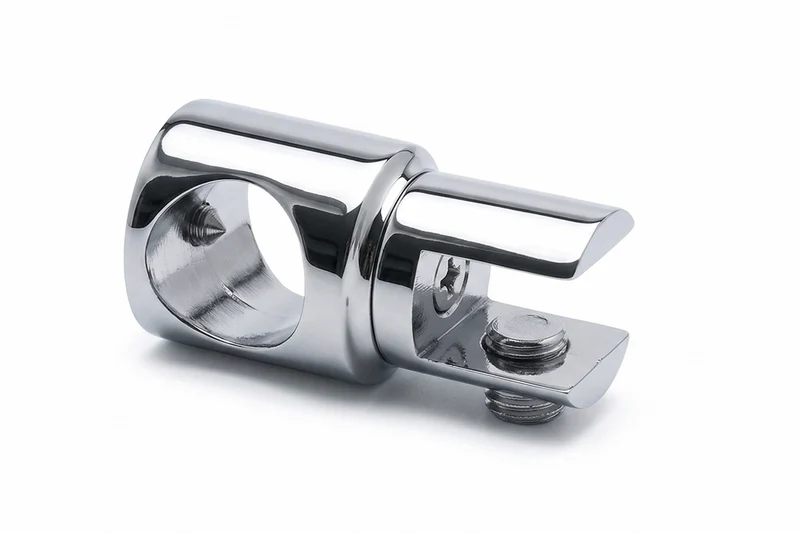 Glashalter – Ø 19 mm offen, drehbar 45°/90°, ohne Glasbohrung, Art.Nr. 835