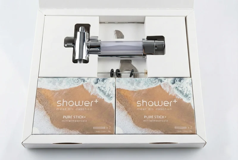 ShowerPlus Salzdusche Starterset | Das Salz des Meeres für Ihre Haut