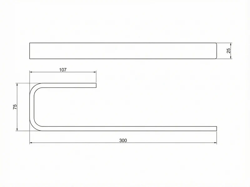 Giese Handtuchhalter starr, einarmig, eckig, für Badmöbel, 300 oder 400 mm, Art.Nr. 91754, 91756