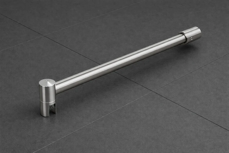 Stabistangen-Set, Edelstahl Ø 19 mm, Glas-Wand 90°, 1000/1200 mm, 8–10 mm Glas, Art.Nr. SE1910SET/SE1912SET