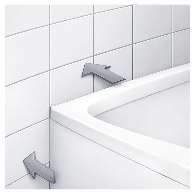 Fugenabdeckprofil – PVC weiß, Duschwanne zur Wand, Art.Nr. BP/25