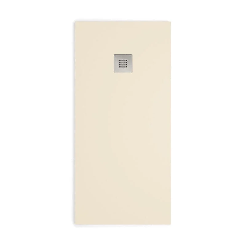 Mineralguss-Duschwanne extra flach MADISON, Schieferoptik, BEIGE