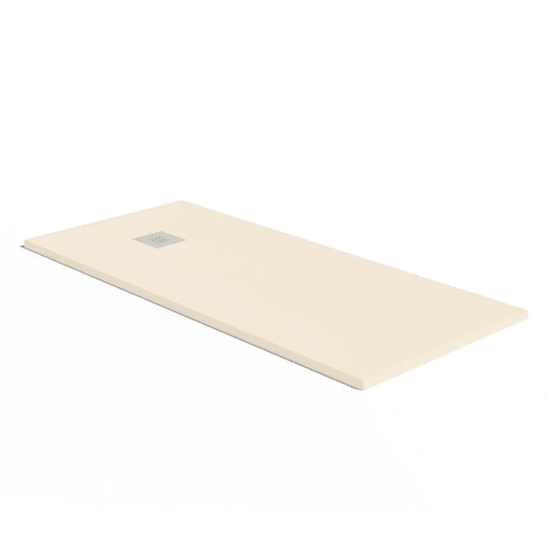 Mineralguss-Duschwanne extra flach MADISON, Schieferoptik, BEIGE