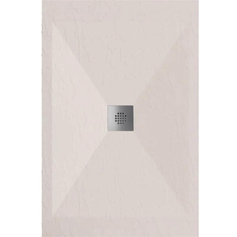 Mineralguss-Duschwanne extra flach DEXA, Schieferoptik, BEIGE