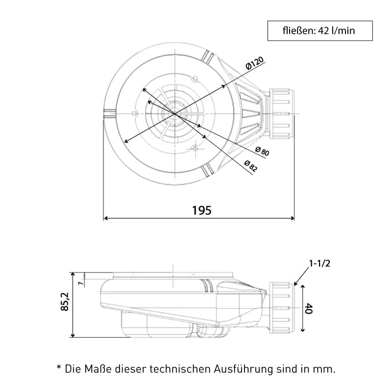 Mineralguss-Duschwanne extra flach ONDA, Schieferoptik, SAND
