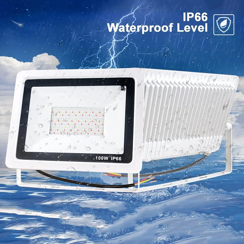 Rock Solid Color Changing Led Floodlight Outdoor 30W 50W 100W Rgb Spotlight Ip66 Waterproof Yard Lights With 120 Degree Beam Angle And Hella Bright Output For Driveways And Patios
