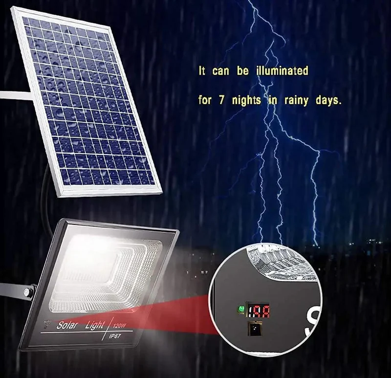 Hella Bright Solar Flood Lights With Remote Control And Timer 272 Leds Outdoor Led Spotlight 8000 Lumen Beast Mode Lighting For Backyards And Driveways Top Shelf Weatherproof Build