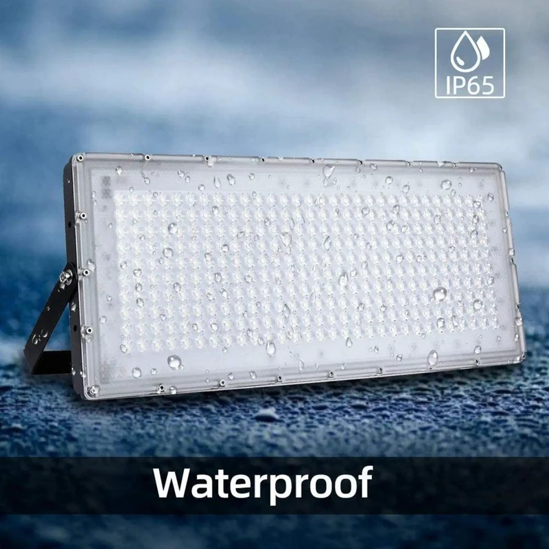 Rock Solid 6 Pack Outdoor LED Flood Lights 300W Pump Out 24000 Lumens Blazing 6000K Cool White Coverage IP65 Sealed Weatherproof Shield For Yards And Job Sites With Beefy Swivel Mounts