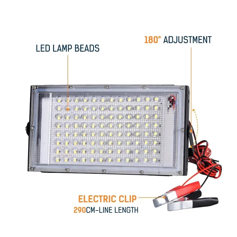 100 Watt 12 Volt Led Flood Light Outdoor Yard Spot Lamp Featuring Ip66 Weather Resistant Build And Rugged Aluminum Reflector Perfect For Garages Barns And Driveways Serving Up Serious Glow To Slash Your Monthly Tab