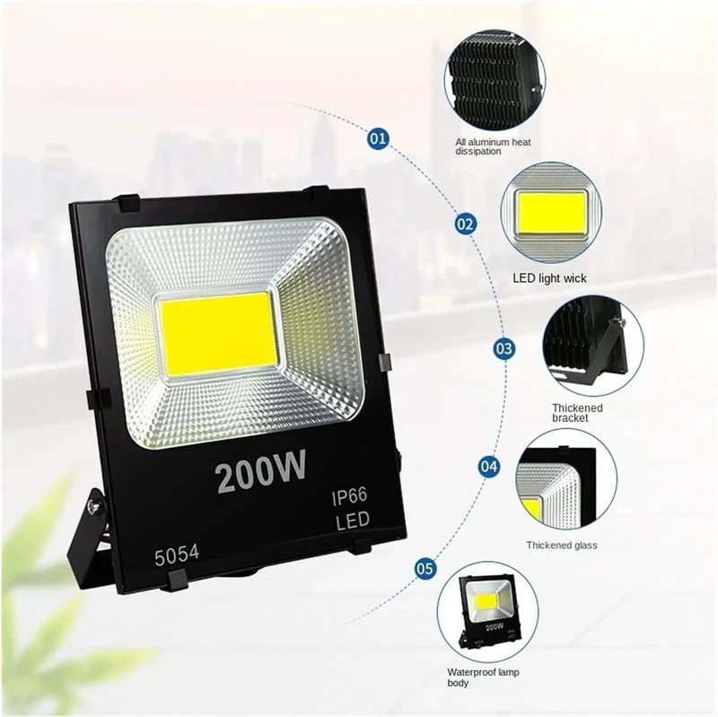 Outdoor Led Security Flood Light Built Tough With 180 Degree Swivel Bracket, Smart Heat Dissipation For No Hassle Yard Setup, Pick Brilliant 6000K Cool White Or Cozy 3000K Warm Glow Wall Lamp For All Night Coverage