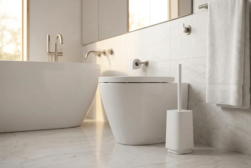 SATIN SQUARE WC-Bürste mit Behälter – Kunststoff, 3 Farben