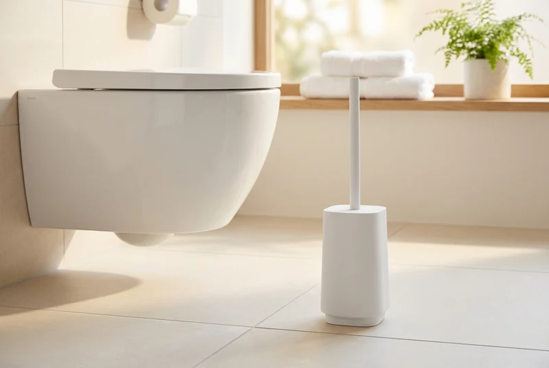 SATIN SQUARE WC-Bürste mit Behälter – Kunststoff, 3 Farben