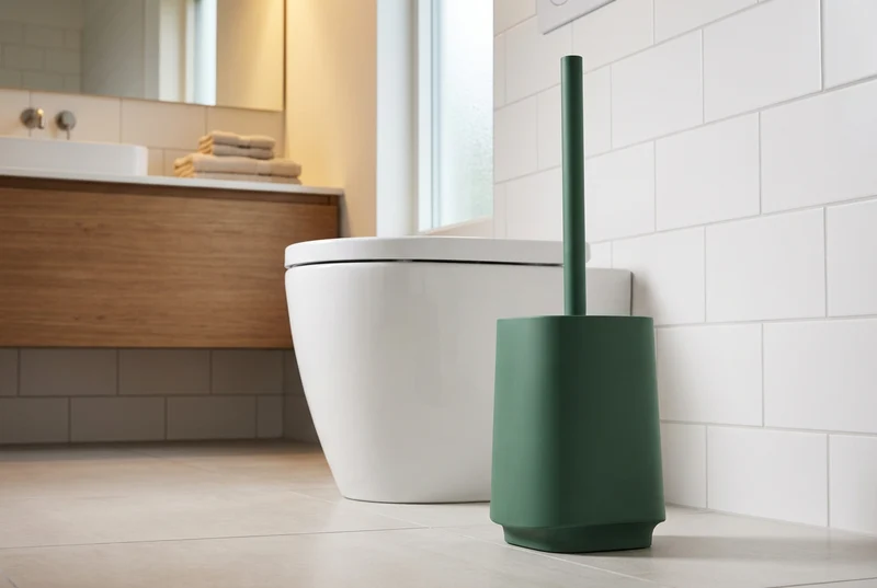 SATIN SQUARE WC-Bürste mit Behälter – Kunststoff, 3 Farben