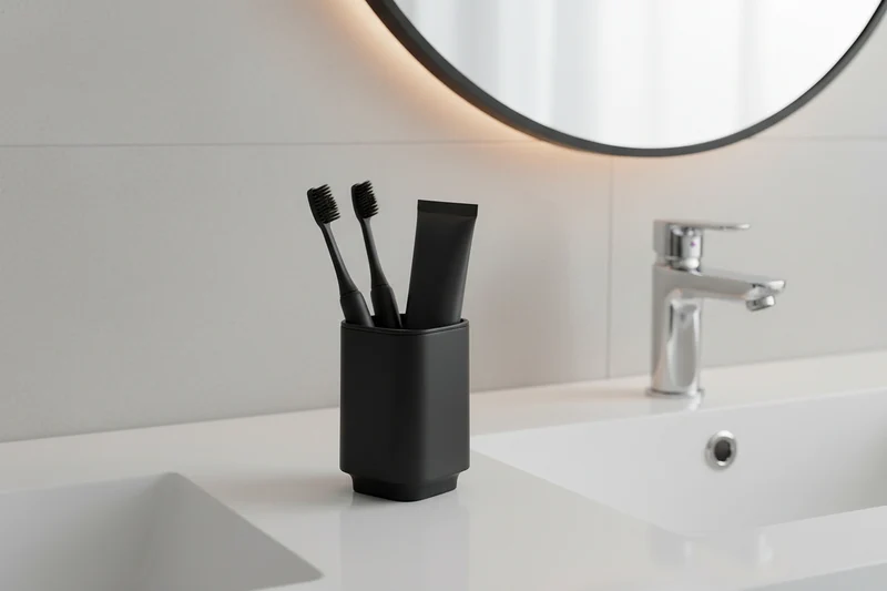 SATIN SQUARE Zahnputzbecher – minimalistisches Design für ein aufgeräumtes Bad