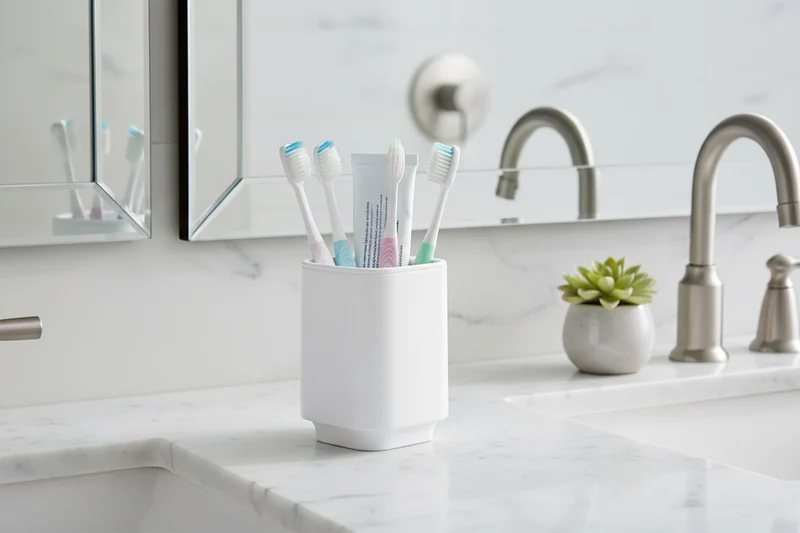 SATIN SQUARE Zahnputzbecher – minimalistisches Design für ein aufgeräumtes Bad