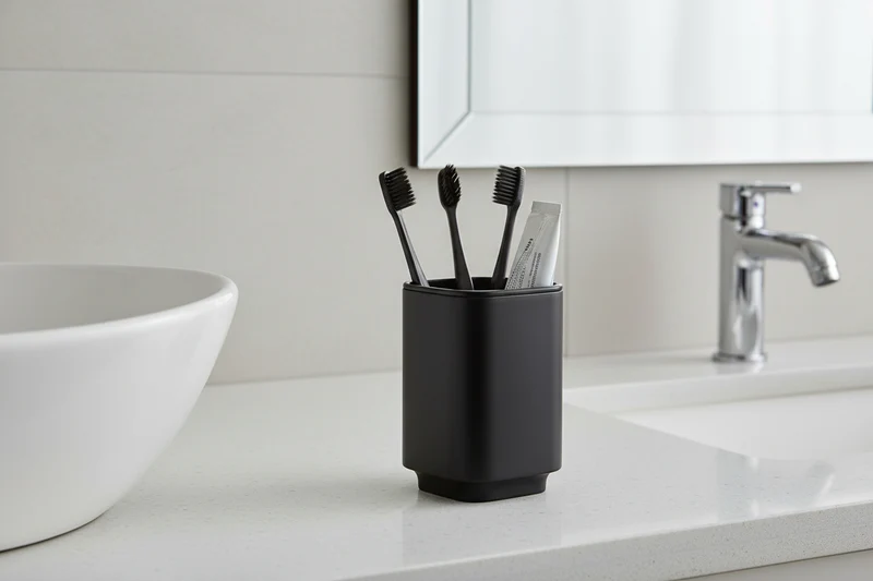 SATIN SQUARE Zahnputzbecher – minimalistisches Design für ein aufgeräumtes Bad