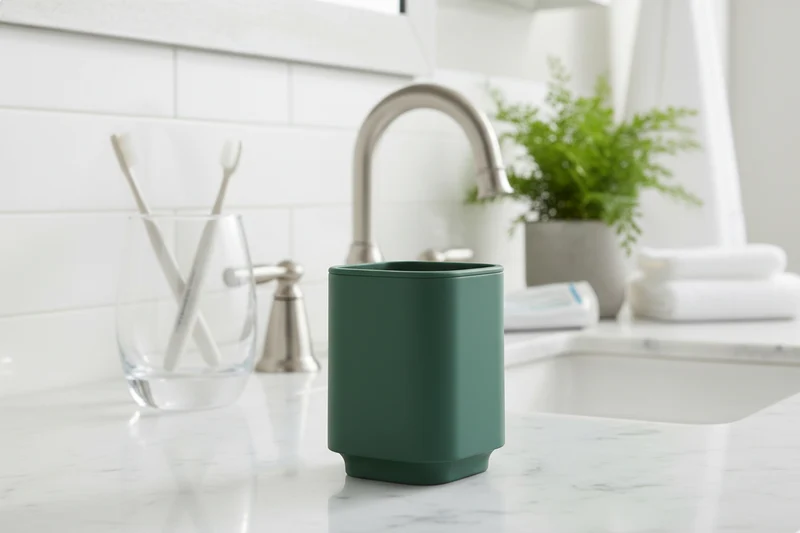 SATIN SQUARE Zahnputzbecher – minimalistisches Design für ein aufgeräumtes Bad