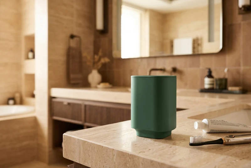SATIN SQUARE Zahnputzbecher – minimalistisches Design für ein aufgeräumtes Bad