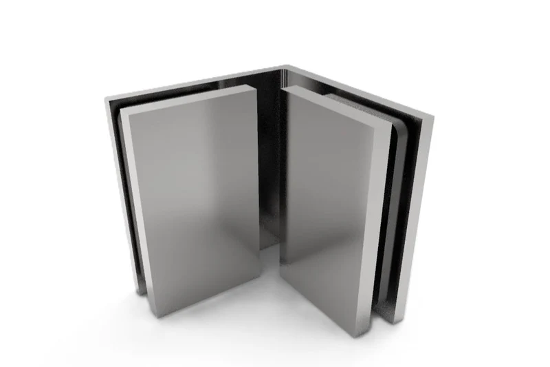 Bellagio Winkelverbinder 90° Glas-Glas – Messing, 8/10 mm ESG, Art.Nr. BEL090