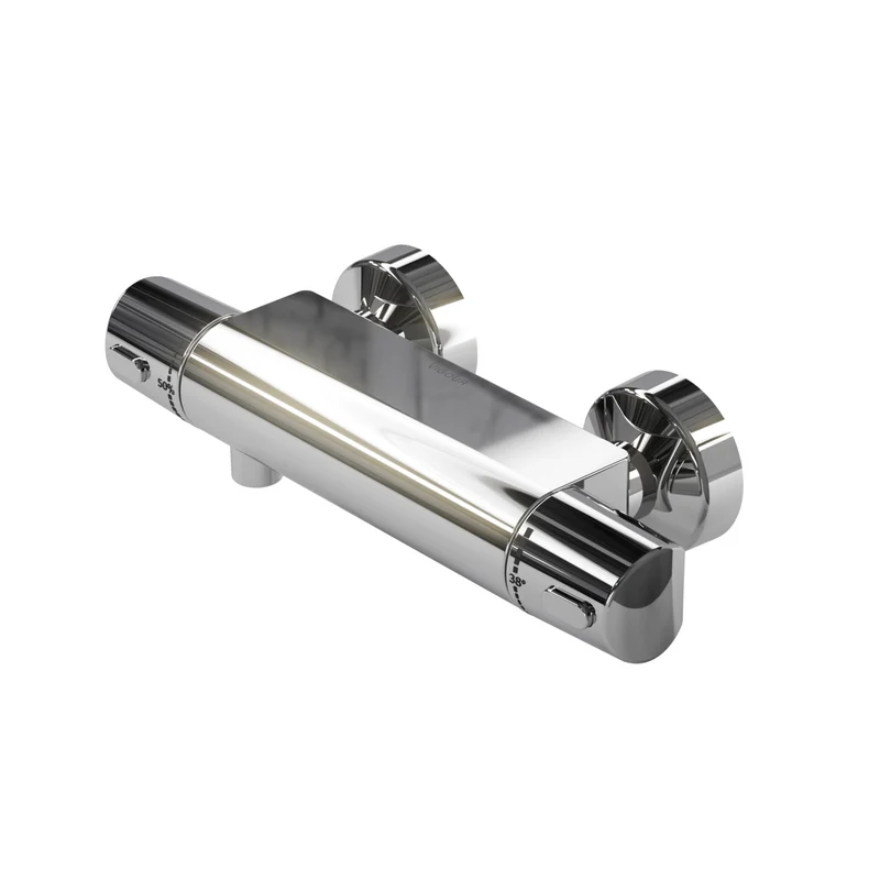 Vigour Brausethermostat derby Safe-Tec | 38°C Verbrühschutz | Aufputz | Chrom, Art.Nr. DETB