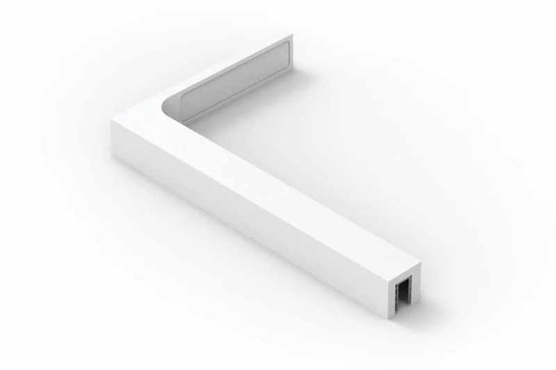 Stabilisierungswinkel 90° – 220 mm freistehend, ohne Glasbohrung, Art.Nr. SAB220