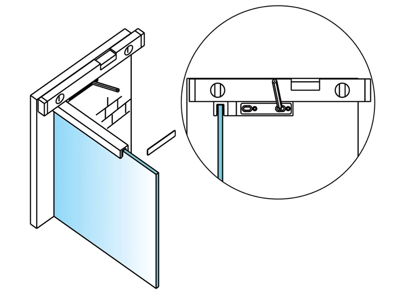 Stabilisierungswinkel 90° – 220 mm freistehend, ohne Glasbohrung, Art.Nr. SAB220