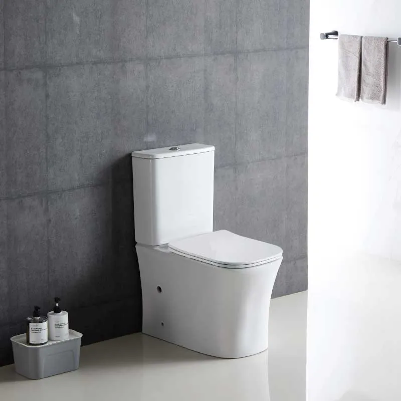 Modernes Stand-WC, Keramik, NIKKO, niedriger Spülkasten