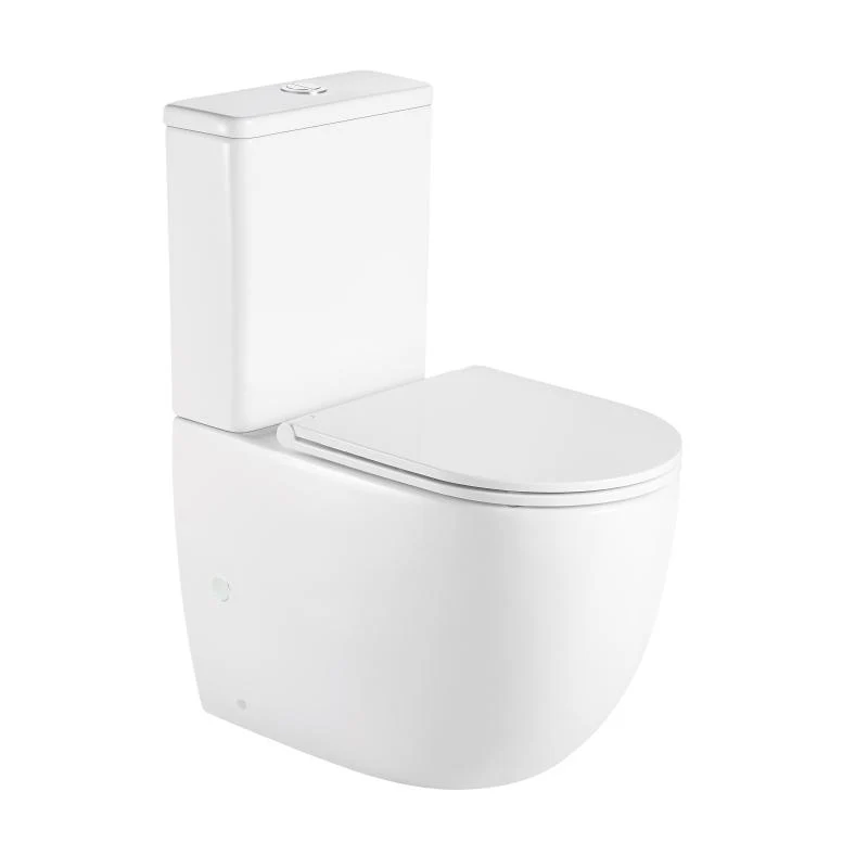 Modernes Stand-WC, Keramik, GENOVA, niedriger Spülkasten in weiß