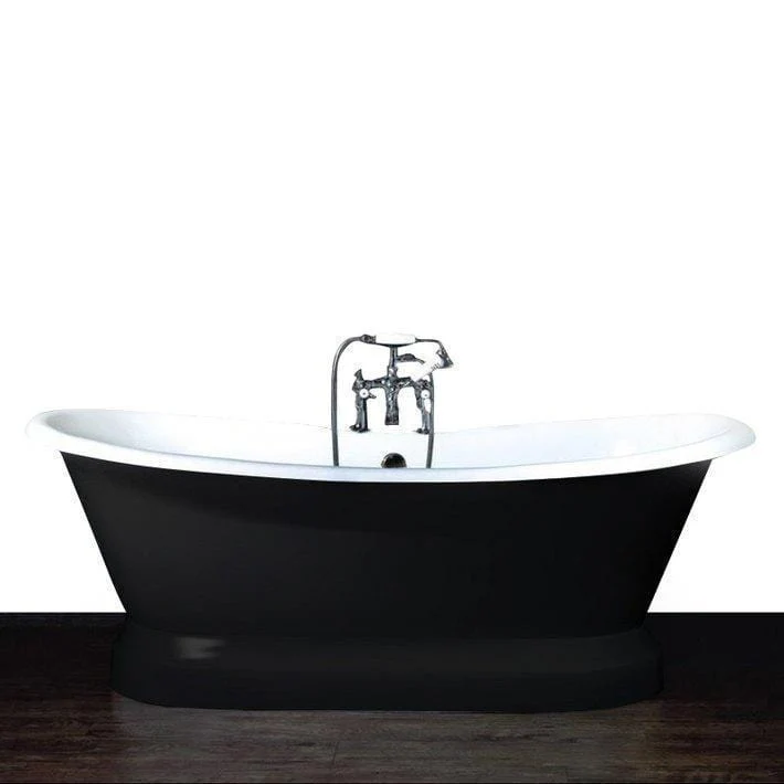 Freistehende Gusseisen Badewanne SOUTHPORT schwarz