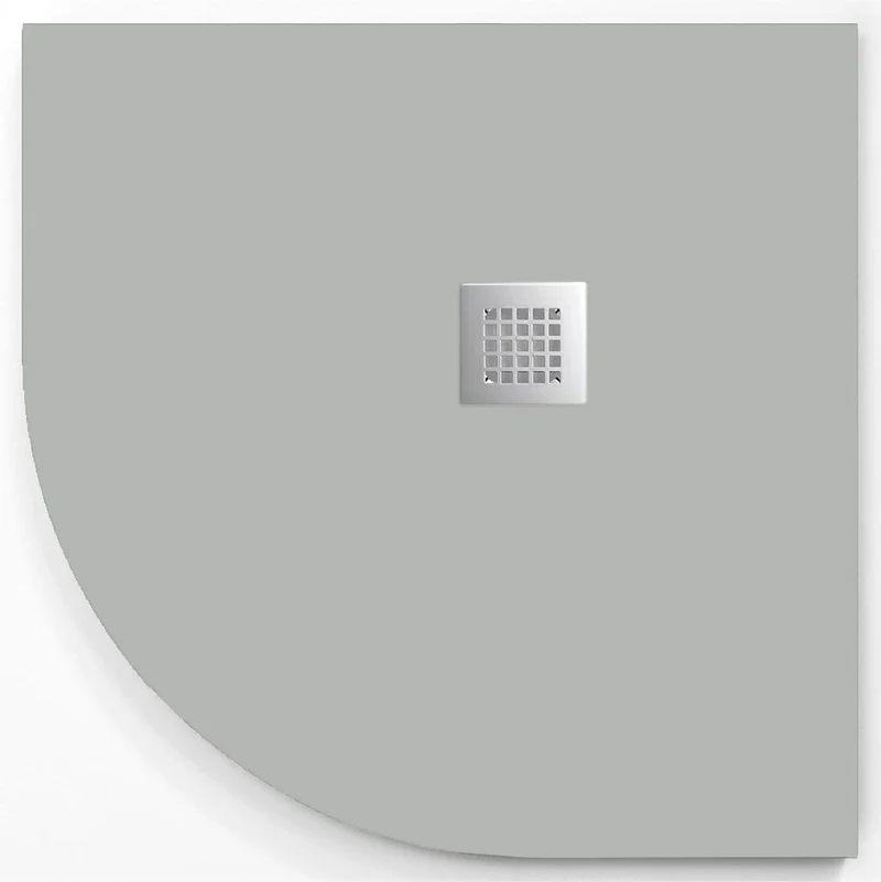 Mineralguss-Duschwanne MADISON CURVE, Schieferoptik, GRAU