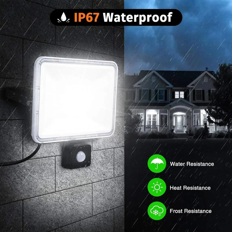Rugged Workhorse Led Flood Light With Integrated Motion Sensor Daylight White 6500K Outdoor Indoor Security Spotlight For Garage Yard Parking Lot And Warehouse Built To Handle Anything You Throw At It