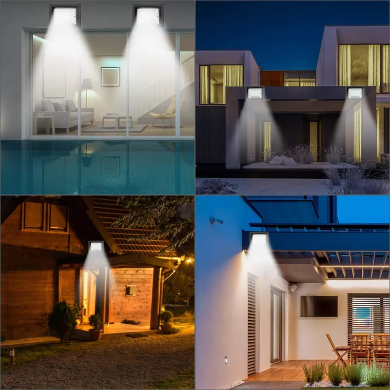 Knockout Outdoor Solar Flood Lights With Remote Control And IP66 Waterproof Housing For Backyard Security Dimmable Brightness Dusk To Dawn Sensor Heavy Duty Led Array No Hassle Mounting
