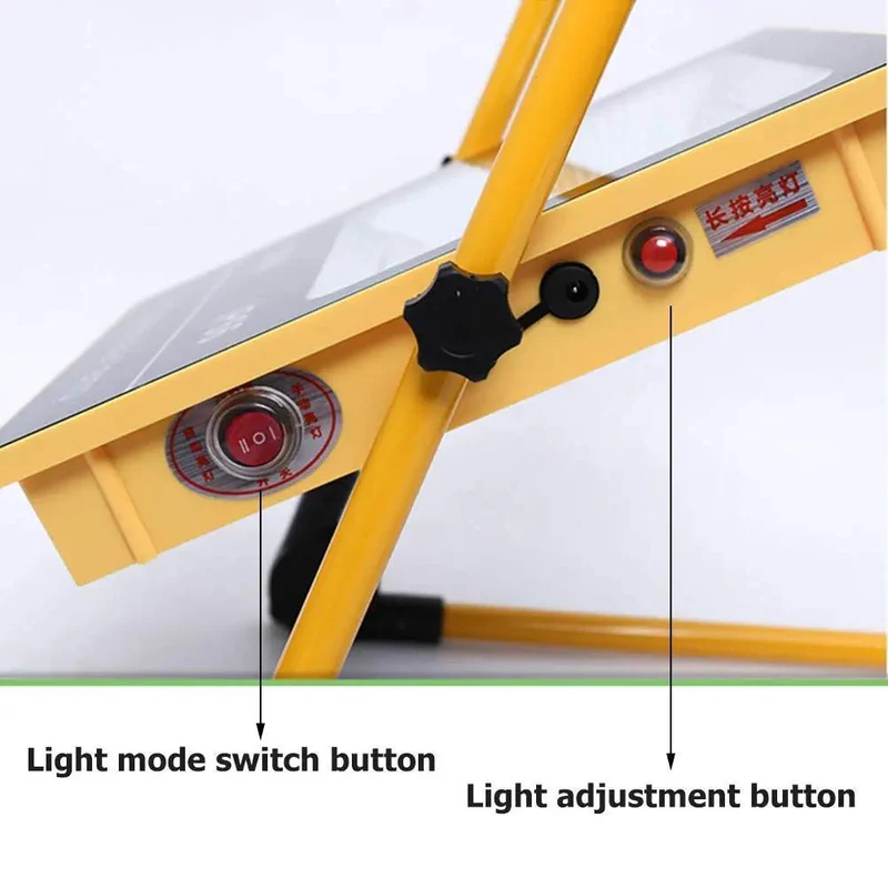 Heavy Duty Portable Led Work Light Rechargeable Solar Flood Lamp Waterproof Construction Spotlight With Massive Battery Backup And Extended Run Time Straight Up Built Damn Tough For Any Job Site