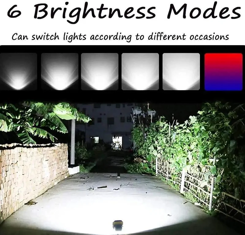 Heavy Duty Rechargeable LED Floodlight Featuring 14400 mAh Battery Delivers 5000 Lumens Of Beast Mode Brightness Portable Task Lamp With 360 Degree Swivel Head Built For Backyard Hangouts And Construction Sites