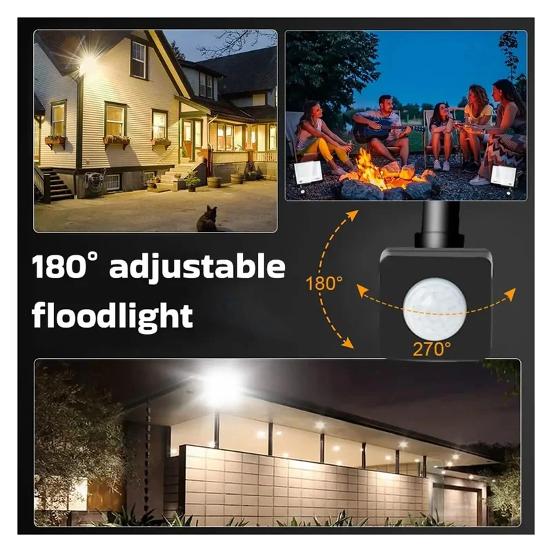 Badass Outdoor Led Floodlight With Motion Sensor And Ip66 Waterproof Build For Yard Garden And Warehouse 50W 100W Aluminum Housing Security Spotlight Goes Off Bright When You Walk By With Cold Warm Or Neutral Light Setup Is Easy
