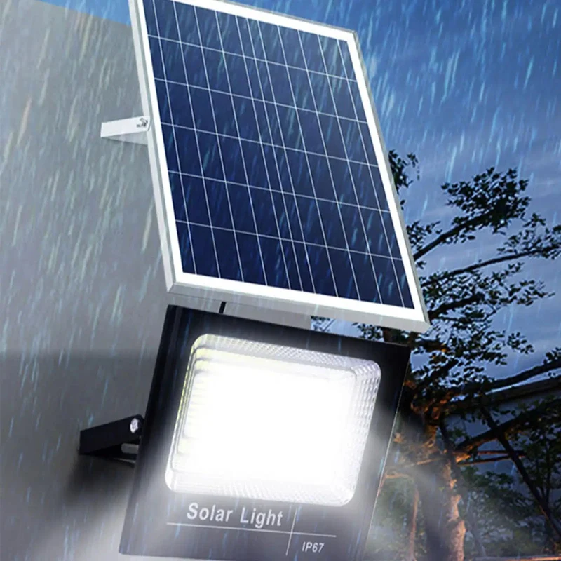 Hella Bright 25W Solar LED Flood Light With Remote Control And Waterproof Dusk To Dawn Sensor For Driveways Yards And Garages Fast Smooth Wall Mount Setup