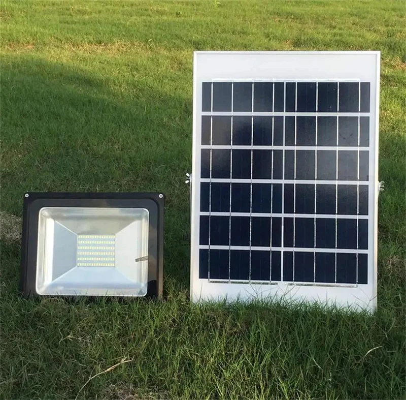 Heavy Duty Solar Floodlight For Outdoor Patio, Badass Waterproof IP66 Led Spotlight With 50W Super Bright Output, Rugged Rechargeable Work Lamp And Long Cable