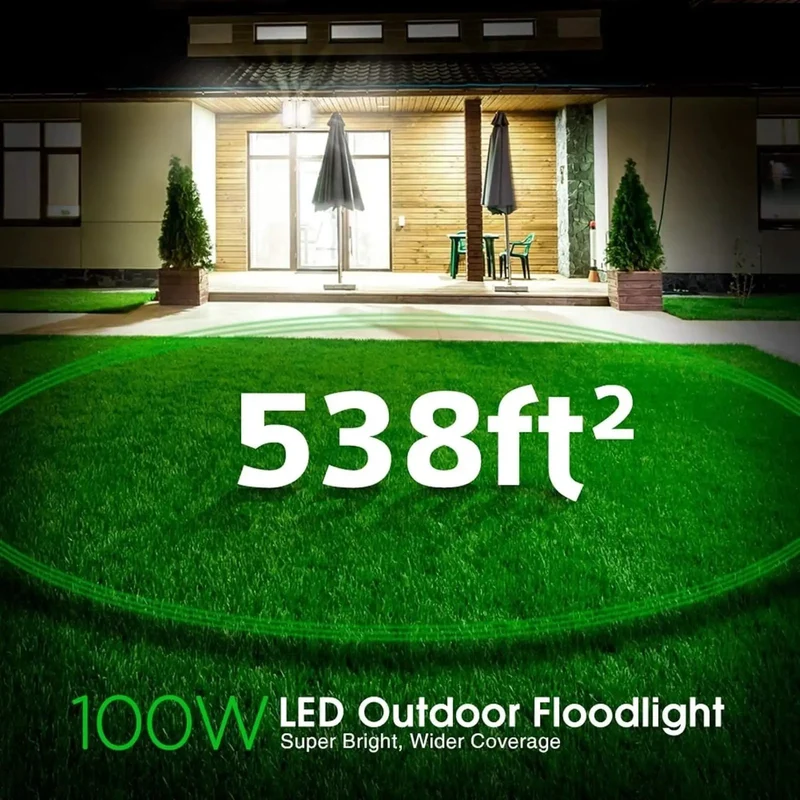 Straight Up Bright 100 Watt Led Flood Lights Ip65 Waterproof Outdoor Security Fixture Badass Heavy Aluminum Cooling And Serious Throw Range For Real World Backyard Installations