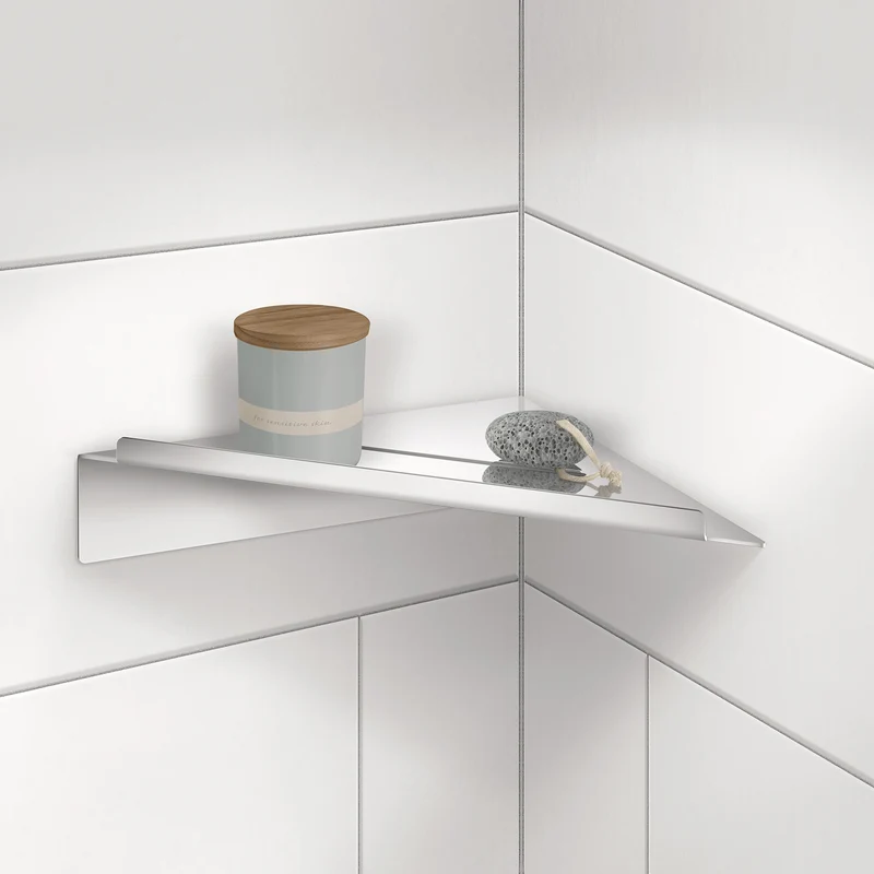SIDELINE Eckduschregal, selbstklebend an Fliesenwand, Chrom glanz oder Schwarz matt, Art.Nr. 4111