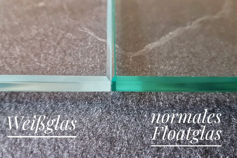 Mehrpreis: Weißglas (ohne Grünstich) für ESG-Duschglas